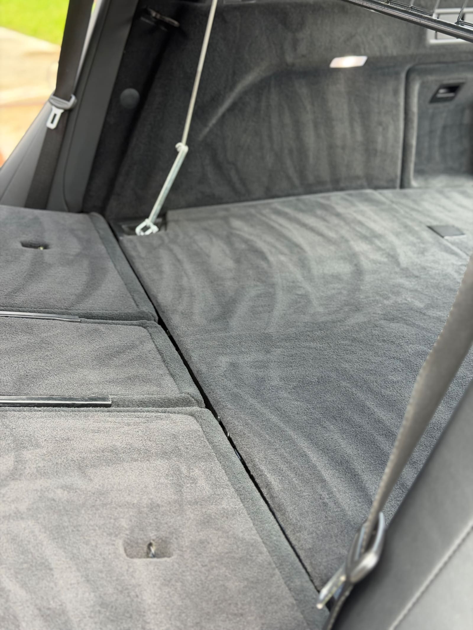 The same trunk vacuumed and the carpet brushed flat